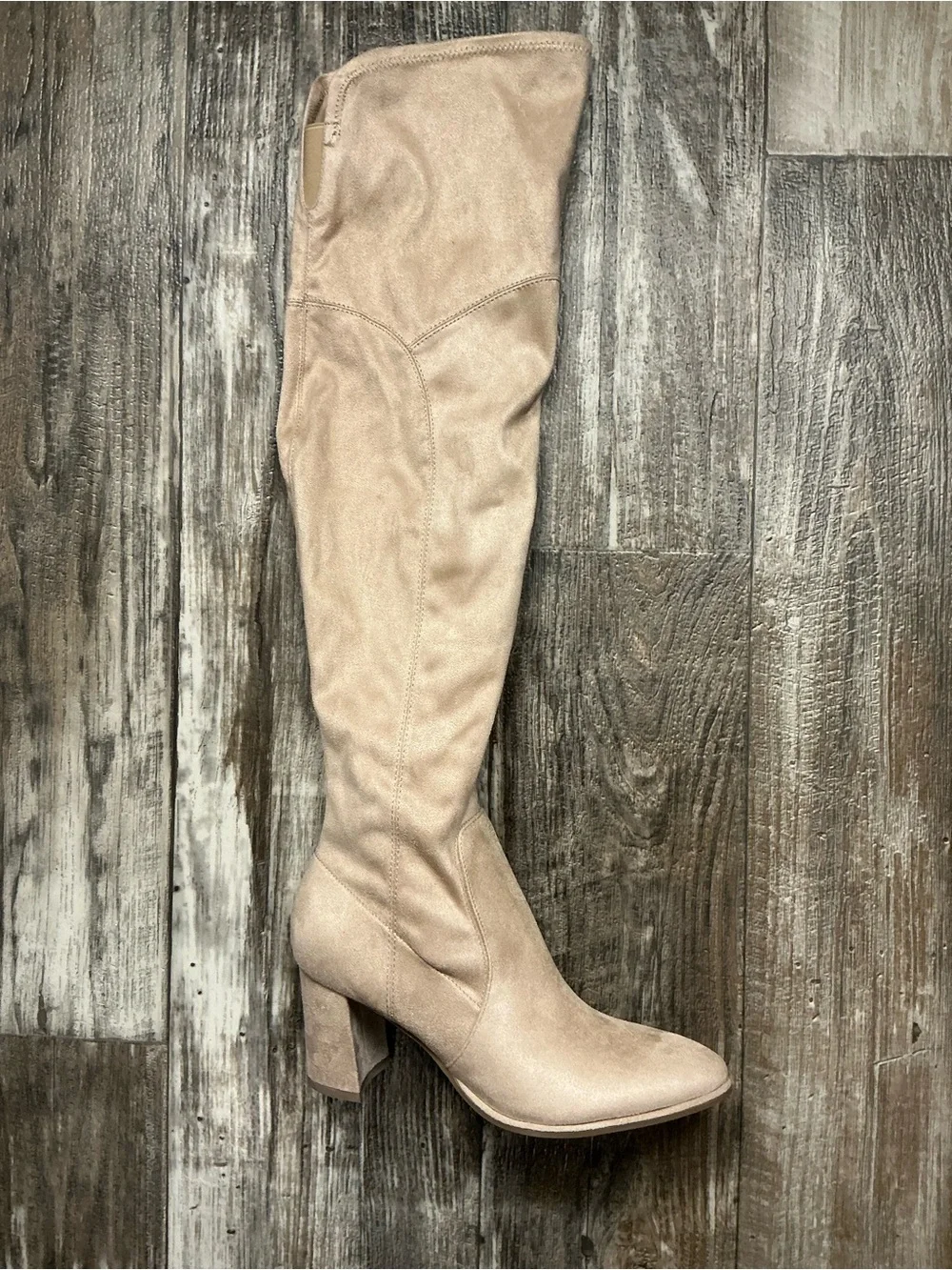 Marc Fisher Tan Over-the-Knee Block Heel Boots Size 7
